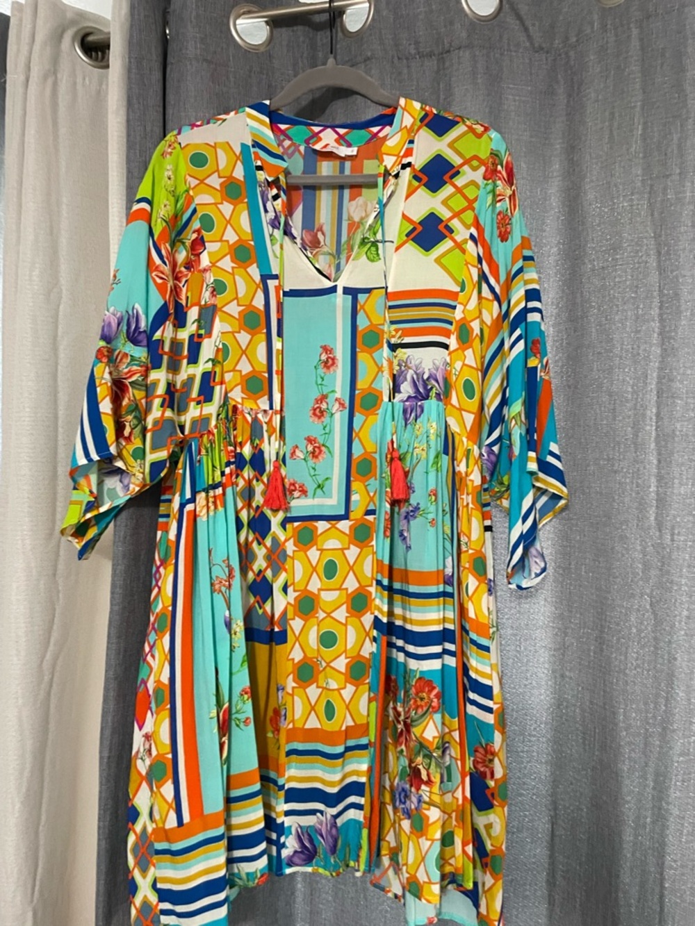 Johnny Was Floral Striped short dress Multicolor
